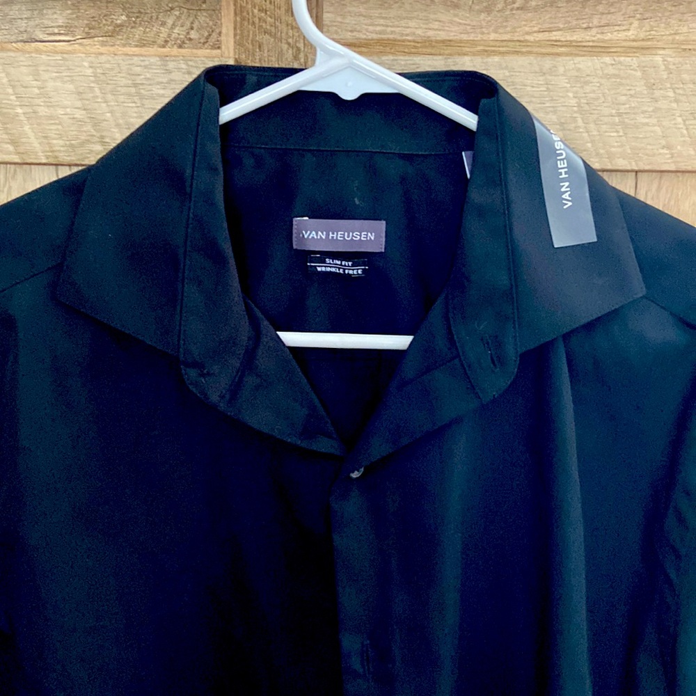 Van Heusen slim fit black button up